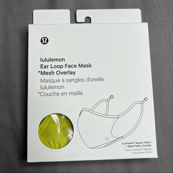 NWT Lululemon Ear Loop Face Mask *Mesh Overlay (Unused/Unopened) *BRAND NEW - Picture 2 of 15